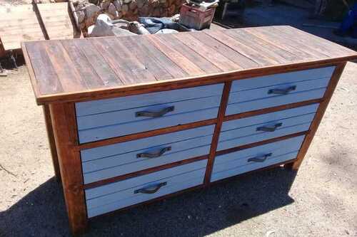 rustic 6 drawer nightstand